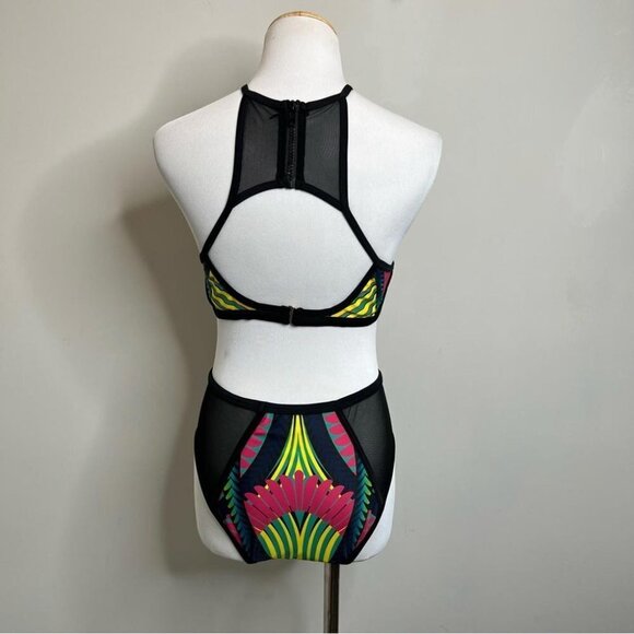 Andrea Iyamah Swim Womens Size Top Small Bottom Medium Snake High Waist Bikini - Picture 6 of 12